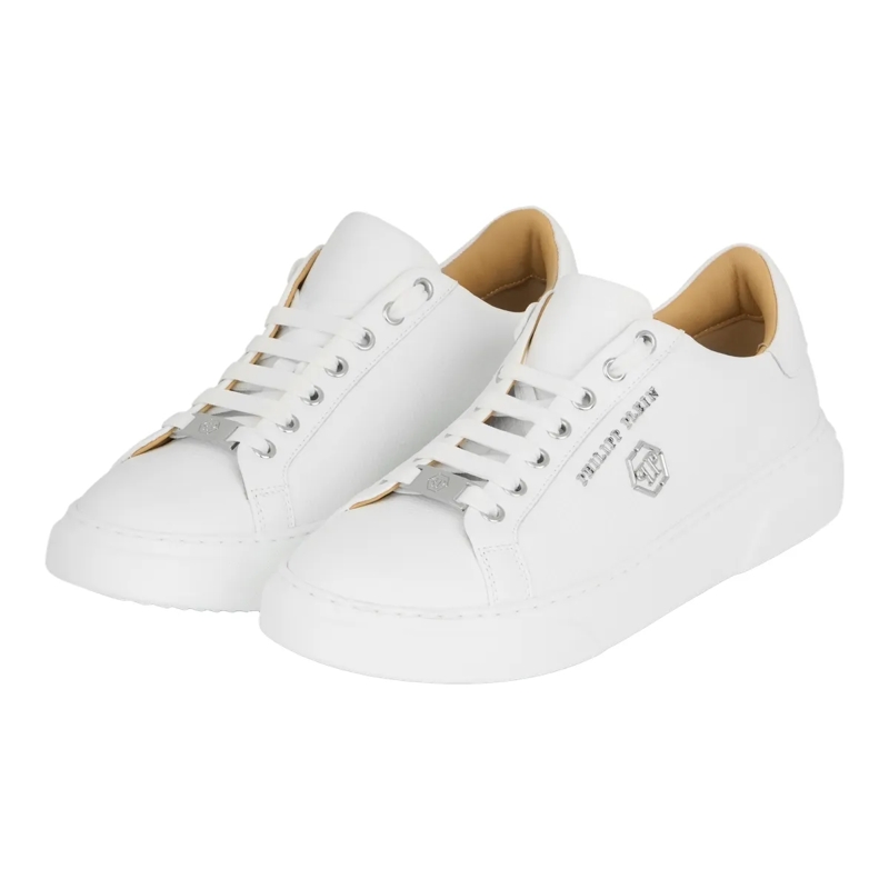 Philipp Plein Low-Top-Sneaker Lo-Top Turnschuhe Hexagon weiss