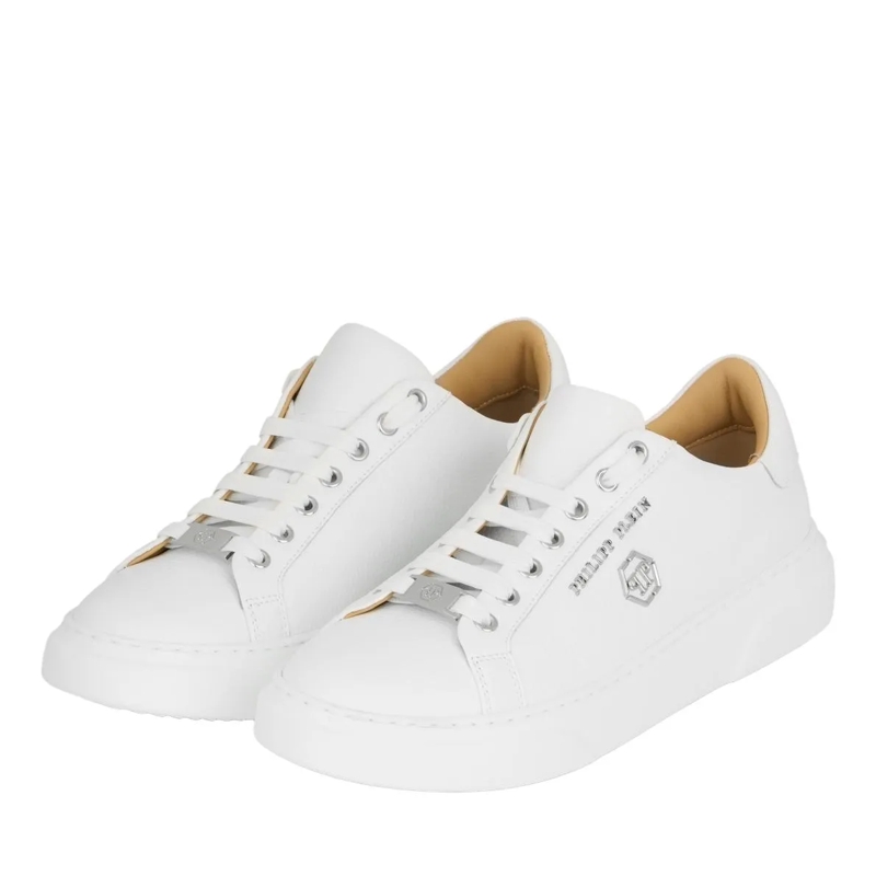 Philipp Plein Low-Top-Sneaker Lo-Top Turnschuhe Hexagon weiss