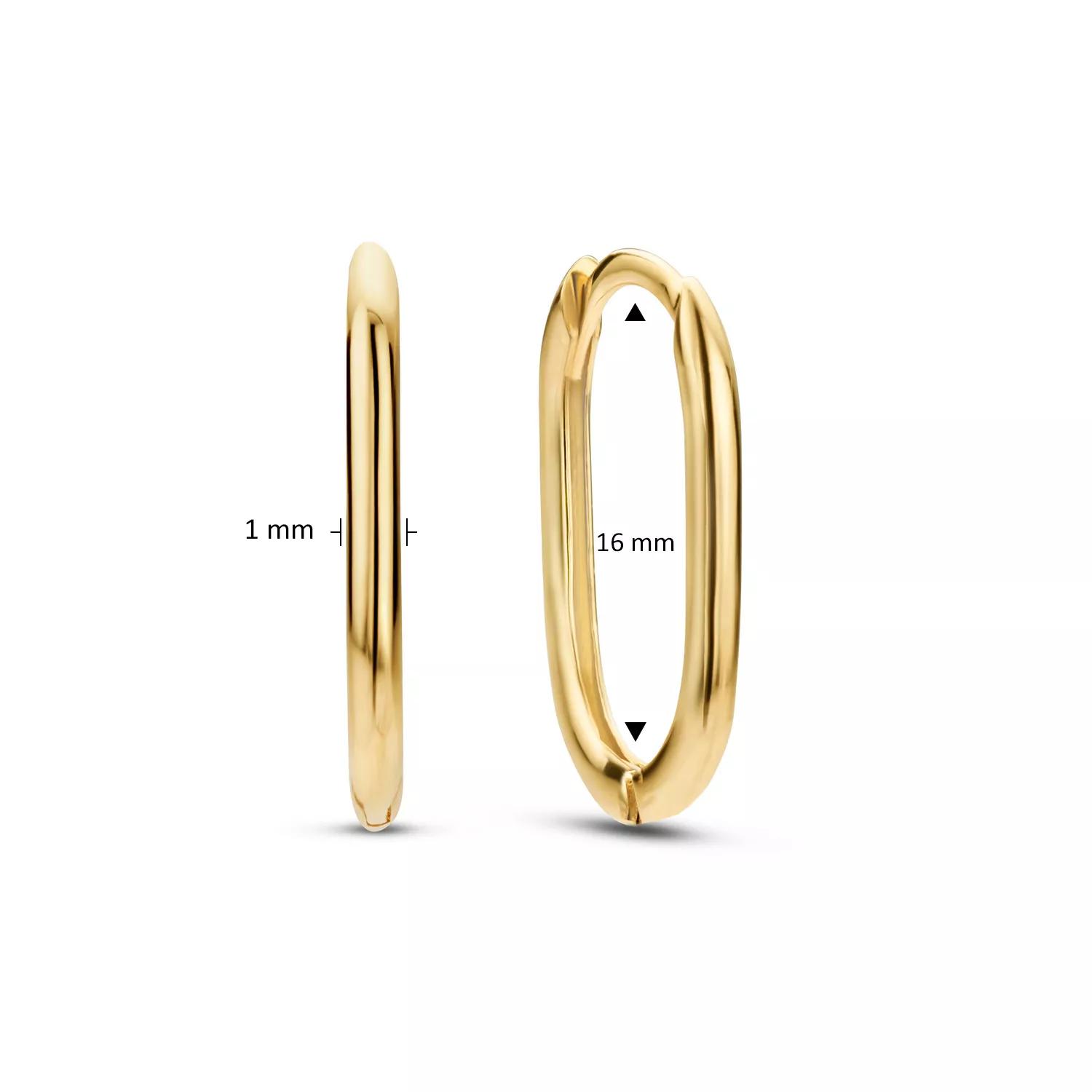 Thumbnail - Jackie Gold Ohrringe - Jackie Grand Place Oval Hoops M - Gr. unisize - in Gold - für Damen