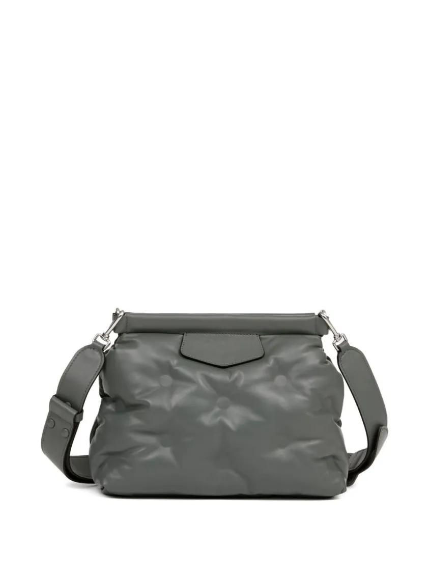 Thumbnail - Maison Margiela Hobo Bags - Soft Lambskin Shoulder Bag With Adjustable Strap - Gr. unisize - in Grau - für Damen