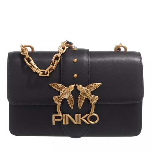 Pinko Love Mini Icon Simply 14 Cl  Nero Antique Gold Crossbody Bag