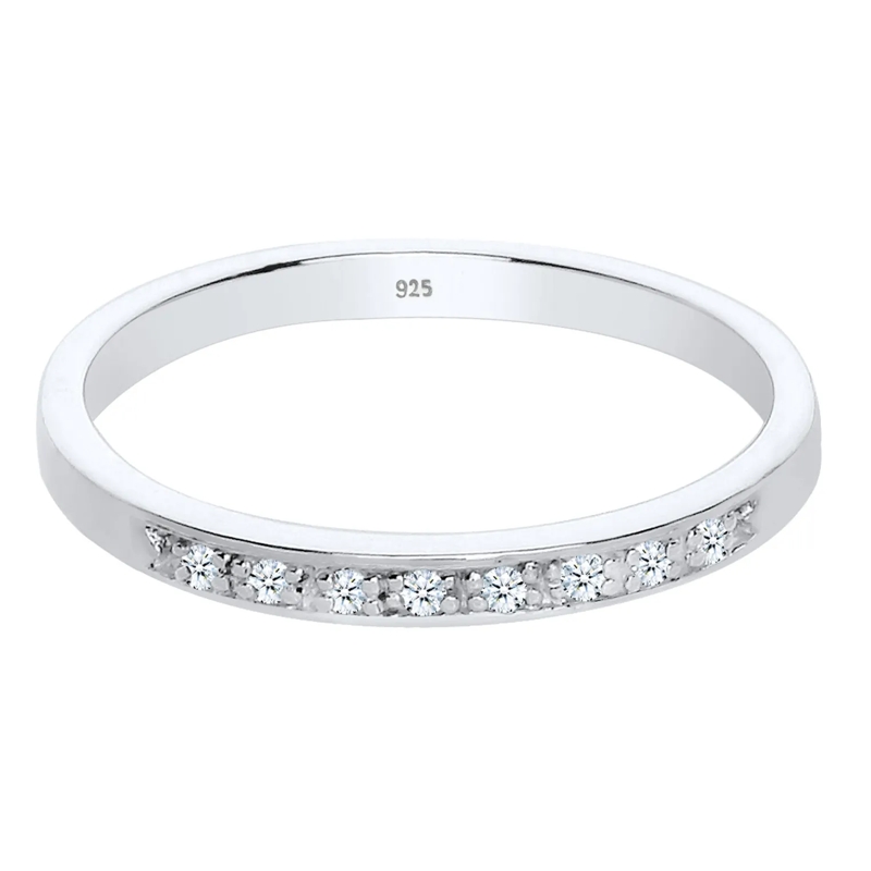 Elli Ring Ring Aufsteckring Funkelnd Diamant (0.04 ct) 925 S weiss(Image 10)