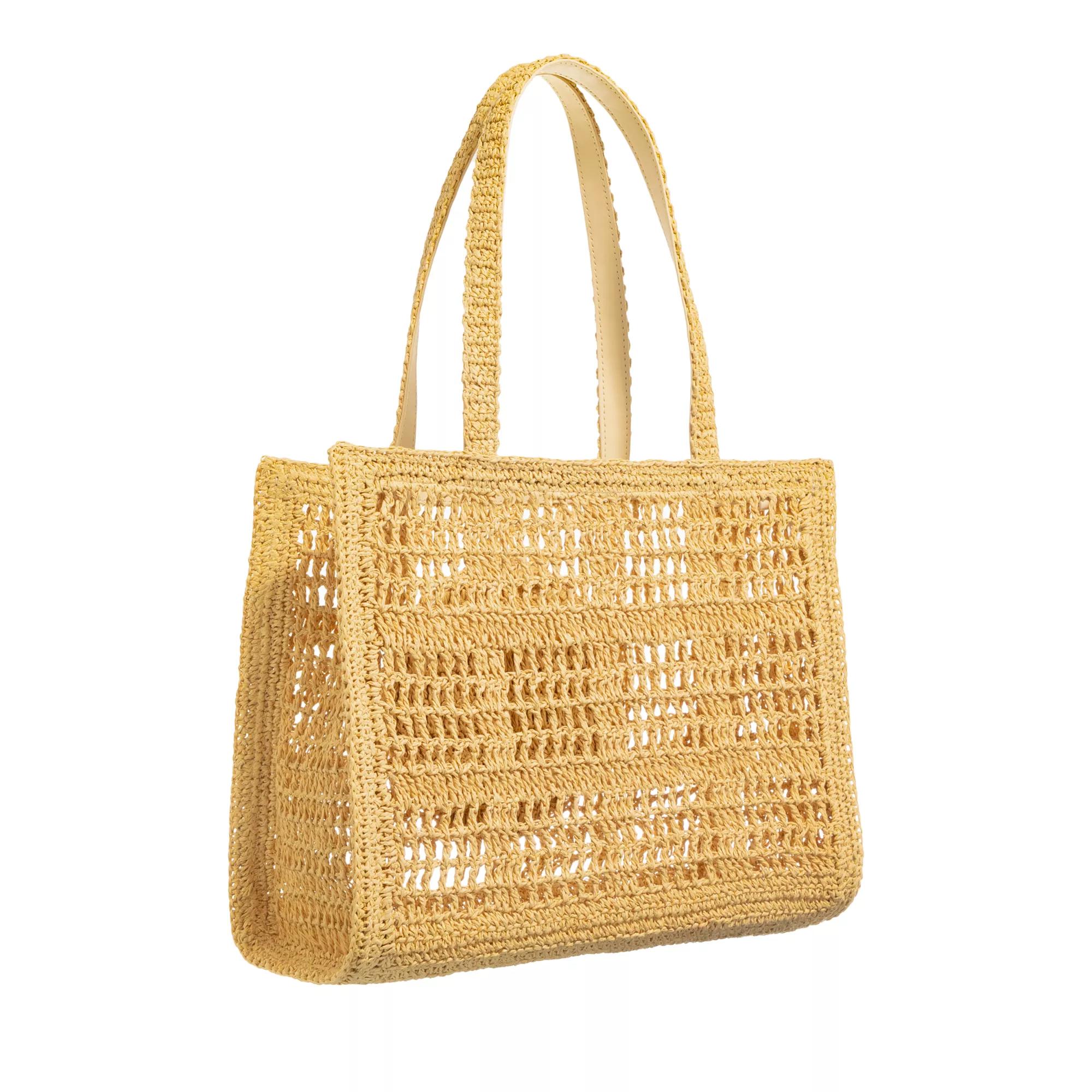 TORY BURCH Totes Ella Hand-Crocheted Small Tote in beige