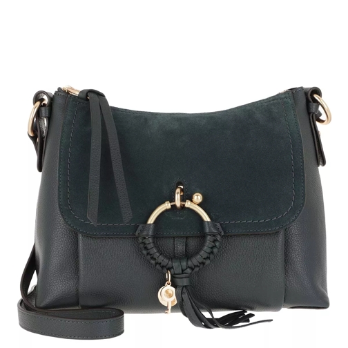 See By Chloé Joan Grained Shoulder Bag Leather Nightfall Green Satchel