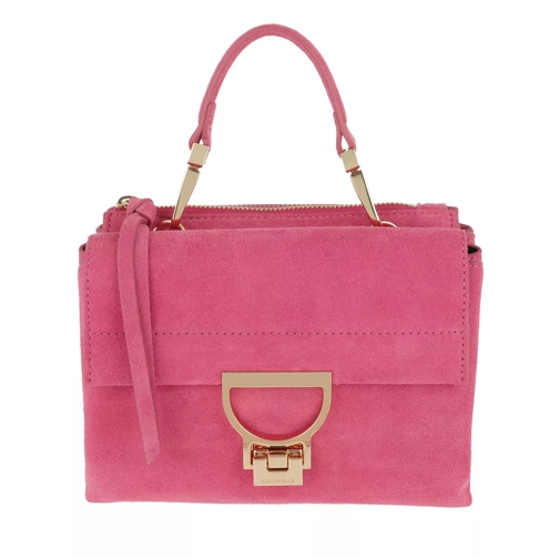 Coccinelle Arlettis Suede Crossbody Bag Glossy Pink Crossbody Bag