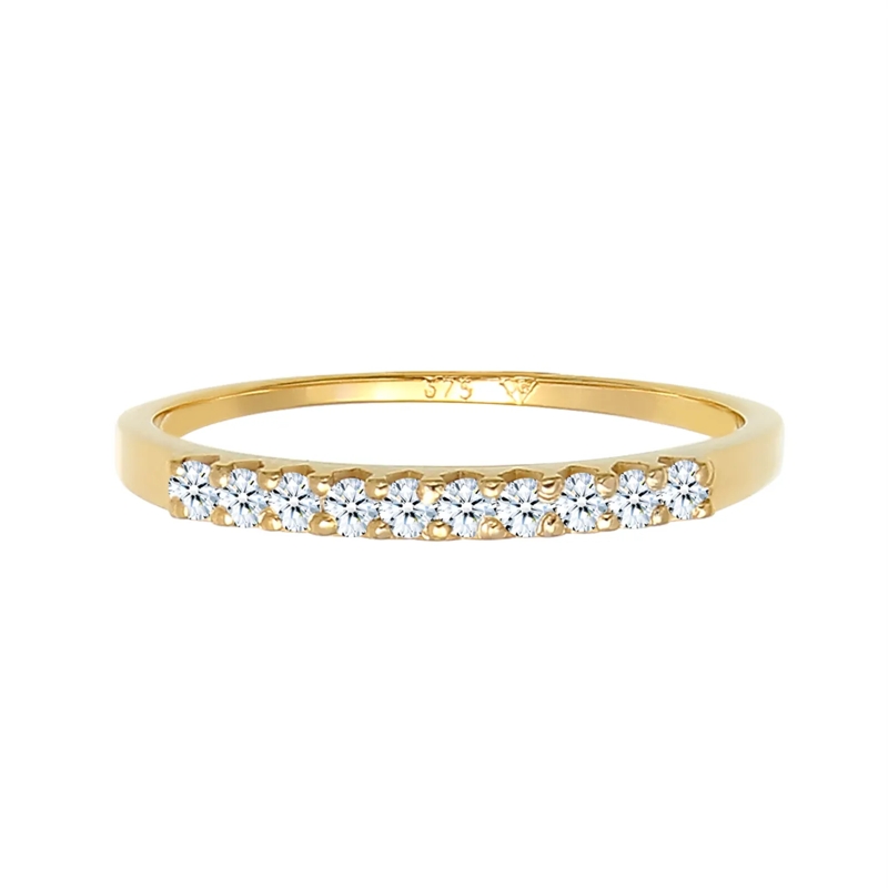 Elli Diamantring Ring Microsetting Diamant (0.15 ct.) 375 Gelbgold gold(Image 2)