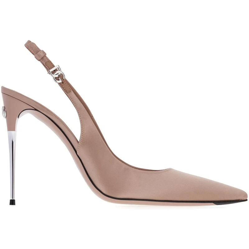 Dolce&Gabbana Stiefel Dolce&gabbana Antiqued pink satin pumps rose