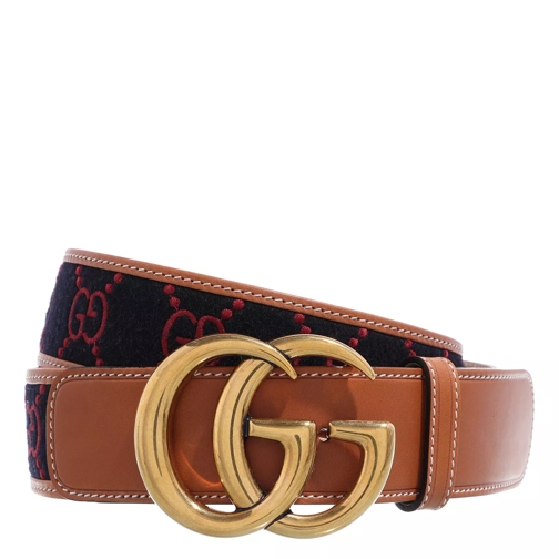 Gucci Harness Belt Leather Blue/Red/Brown Ledergürtel