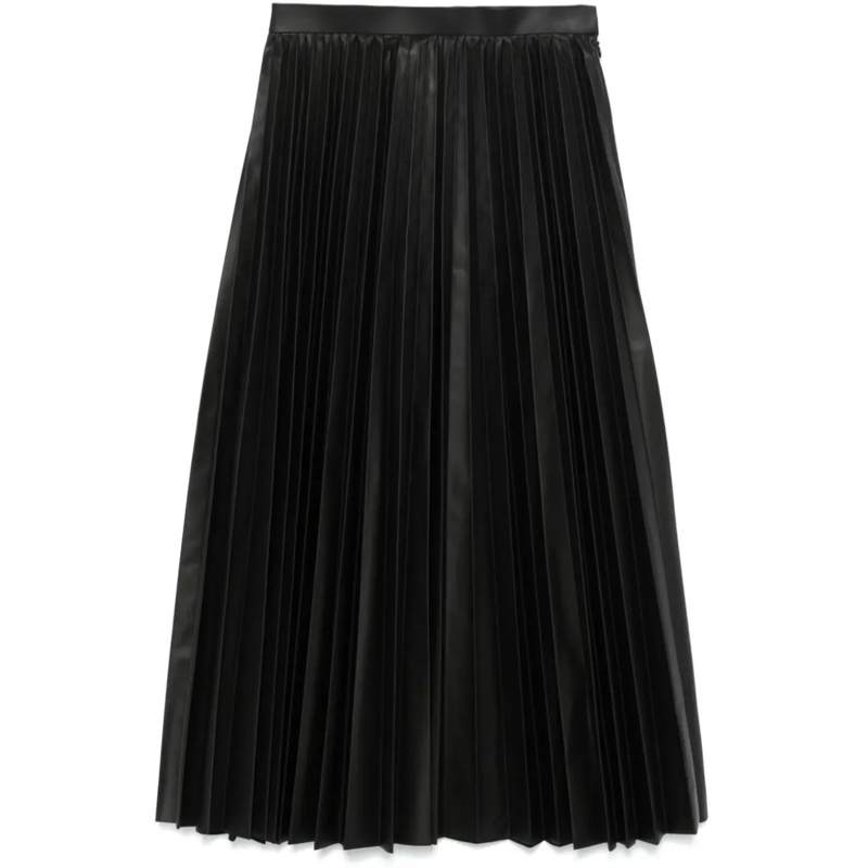 Junya Watanabe Midirock Pleated Organdy Skirt Black schwarz