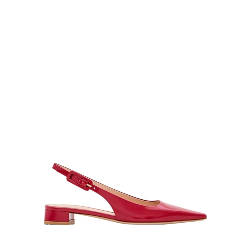 Gianvito Rossi Ballerina Tokio Leather Sling-Back Red