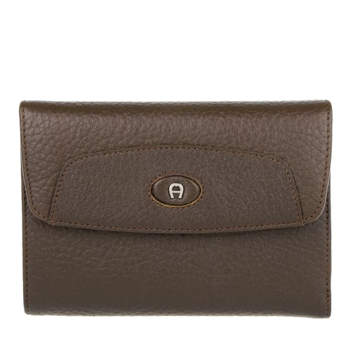AIGNER Northern Lights Wallet Small Leather Ebony Portefeuille à rabat