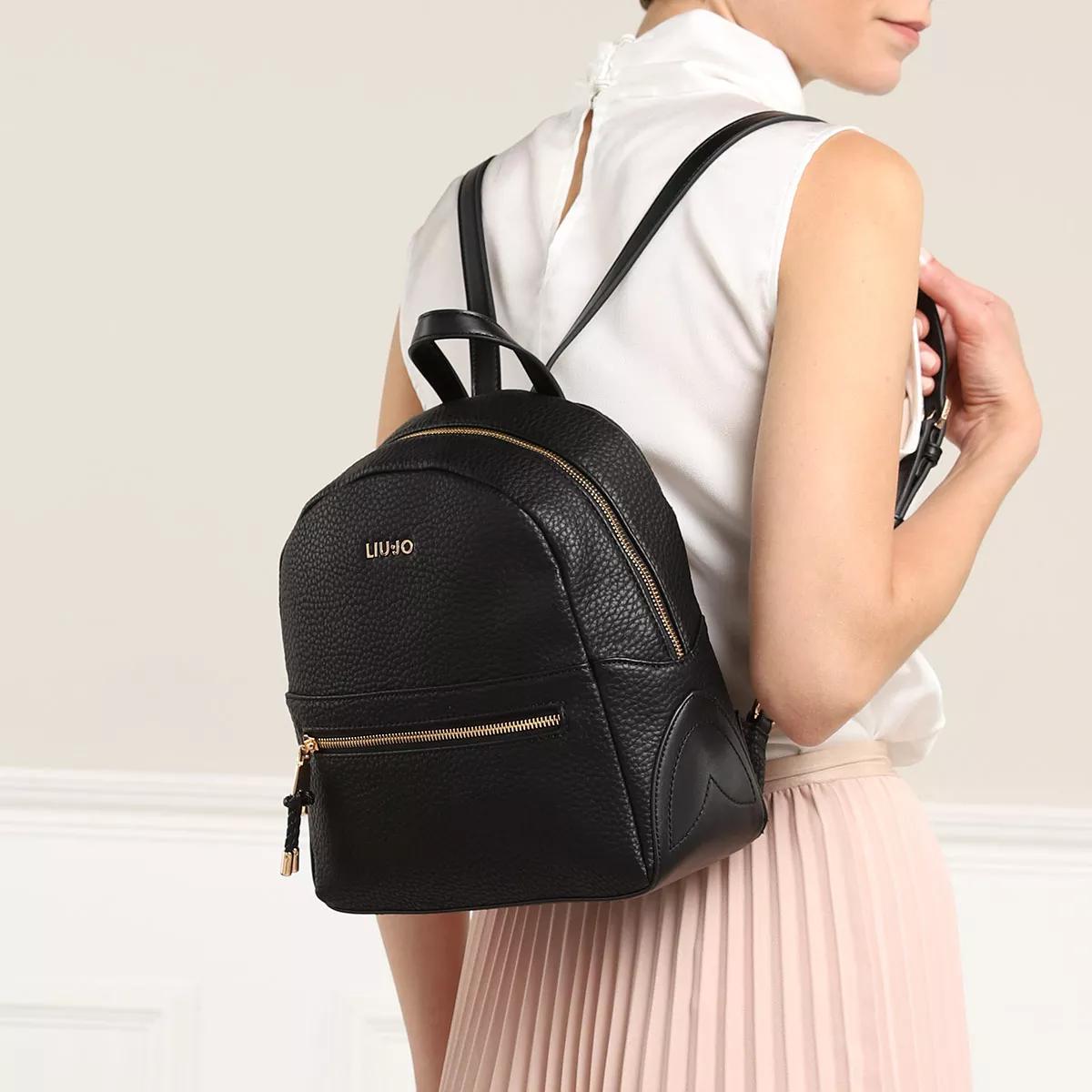 Liu jo backpack black new arrivals