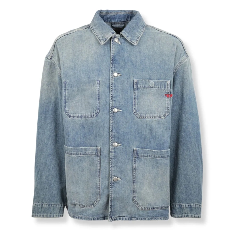 Diesel Jeansjacke Structured 100% Cotton Casual Jacket Blue