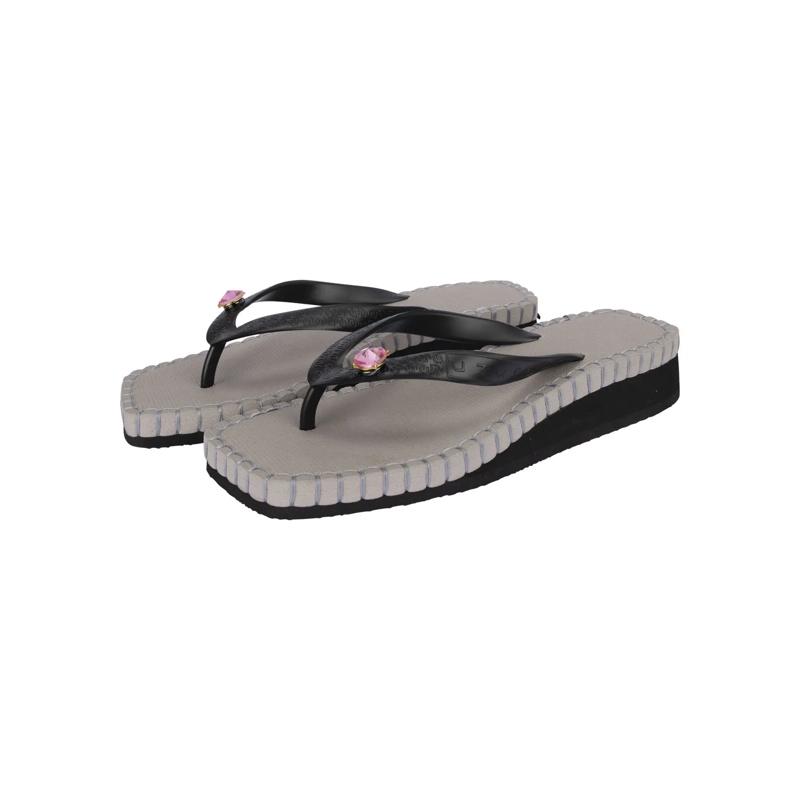 UZURII Flip Flops Zehentrenner Stitched by S Mid Heel Taupe taupe(Image 2)