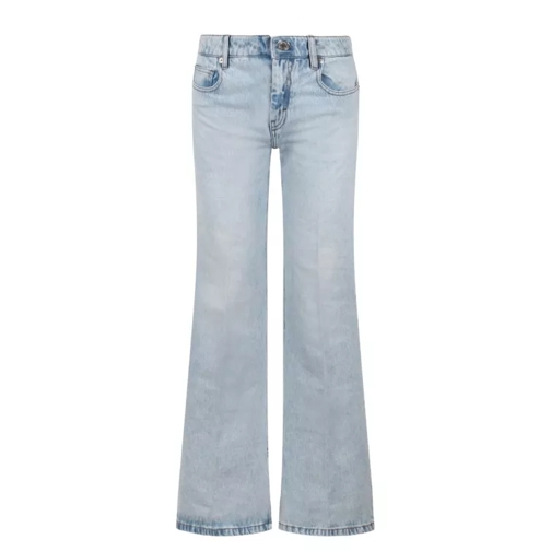 AMI Paris Slitted Flare Fit Jeans Blue 