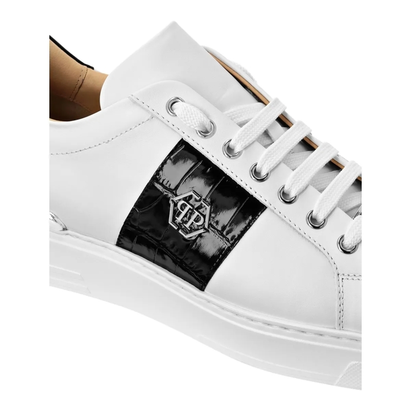 Philipp Plein Low-Top-Sneaker Lo-Top Turnschuhe Hexagon weiss(Image 3)
