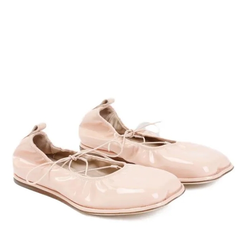 Simone Rocha Pink Powder Patent Calf Leather Heart Toe Lace-Up  Pink Pantofola ballerina