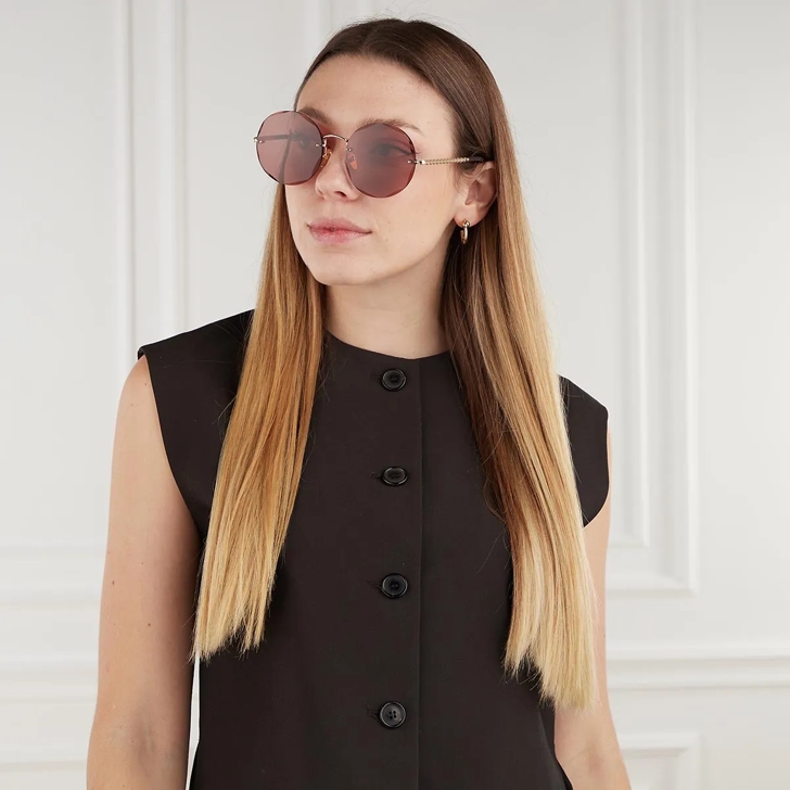 サングラス CHLOE Woman Sunglasses Gold CH0254S 002 Chloé CH0254S 002 Sunglasses Shiny Gold - eye-oo.com