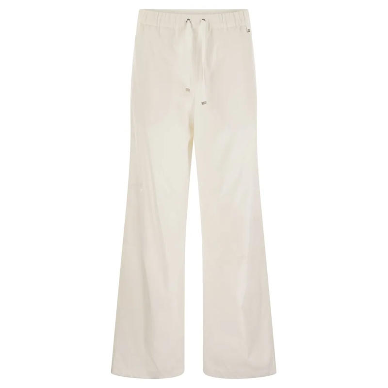 Herno  Resort Cotton Trousers With Drawstring White