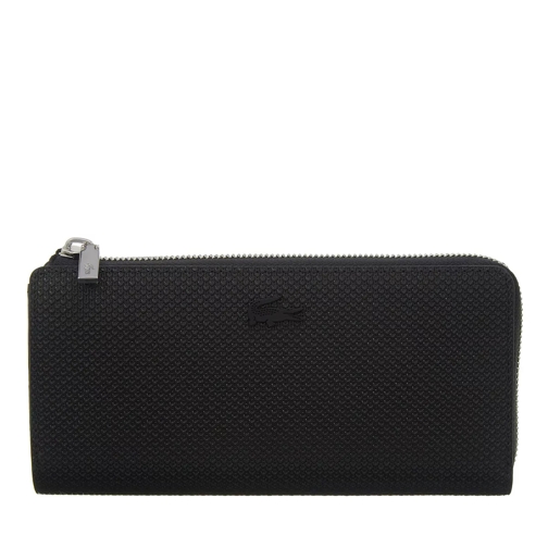 Lacoste Slim Zip Wallet Noir Continental Wallet-plånbok