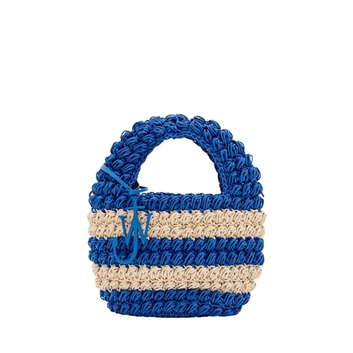 J.W.Anderson Popcorn Woven Basket Bag Blue Draagtas