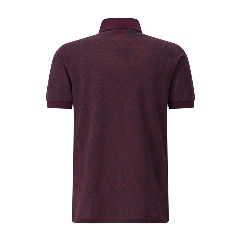 Etro Poloshirt Poloshirt mit Paisley-Muster blau(Image 2)
