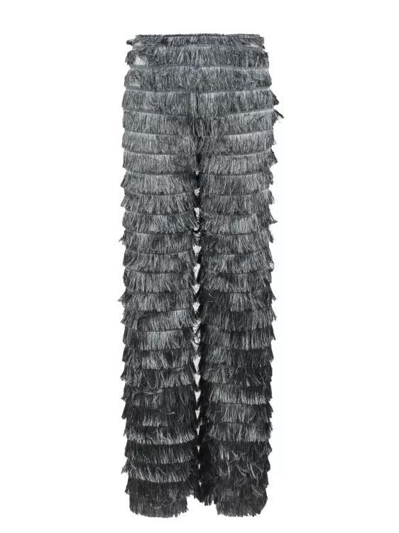 Alberta Ferretti - Fringes Fil Coupé Trousers - Größe 38 - gray