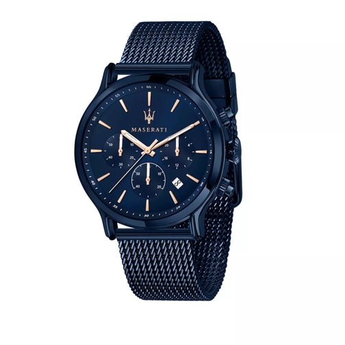 Maserati Blue Edition 3h Dial Mesh Blue Multifunction Watch