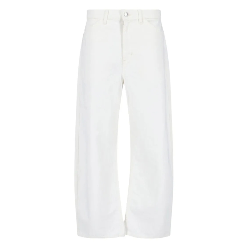 NILI LOTAN Jeans "Rolland" Jeans In White Cotton Denim White