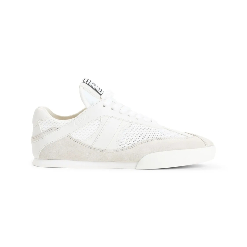 Chloé Low-Top-Sneaker Kick White Textile Sneakers White