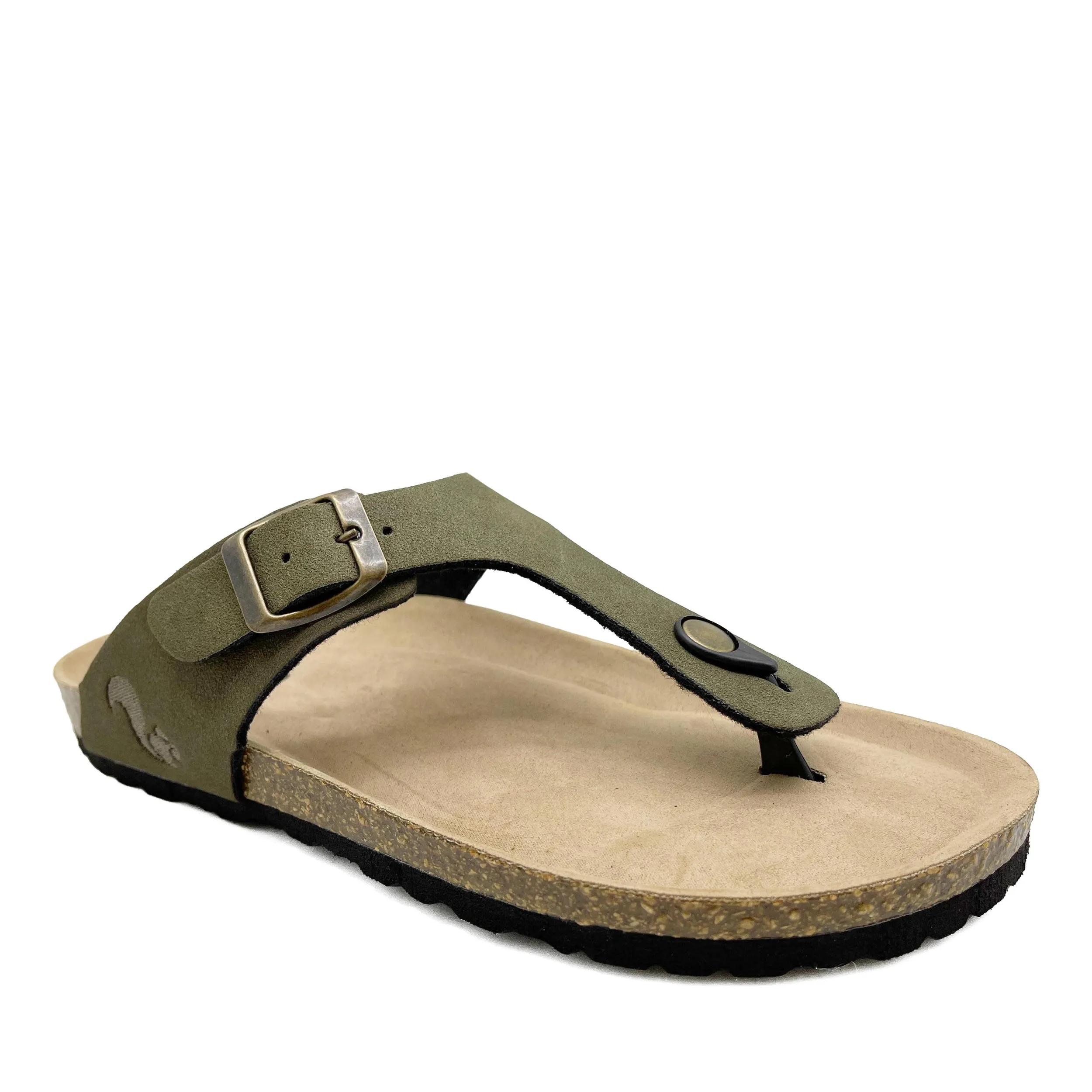 thies Sneakers - thies 1856 ® Eco Bio Thong Sandal vegan khaki (W/M - Gr. 48 - in Grün - für Damen