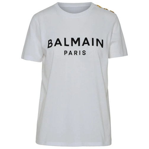 Balmain T-shirts White Cotton T-Shirt White