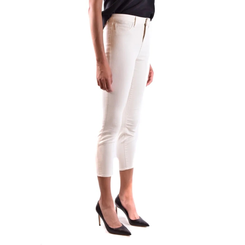 L'AGENCE Jeans Cropped White Jeans With Slim Fit White