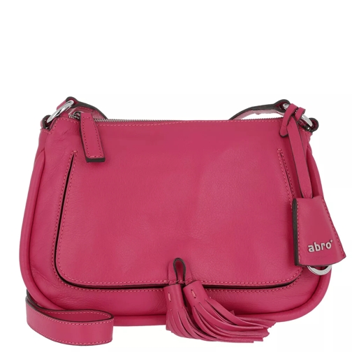 Abro Leather Velvet Crossbody Bag Pink Crossbodytas