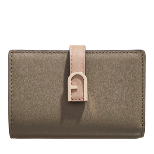 Furla Furla Flow S Compact Wallet Sage+Greige+Marshmallow Bi-Fold Wallet