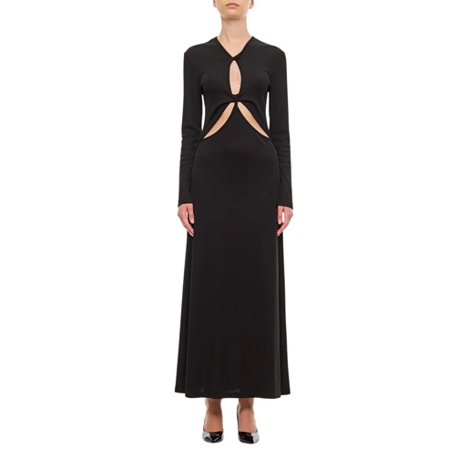 Christopher Esber  Open Twist Anglaise Dress Black