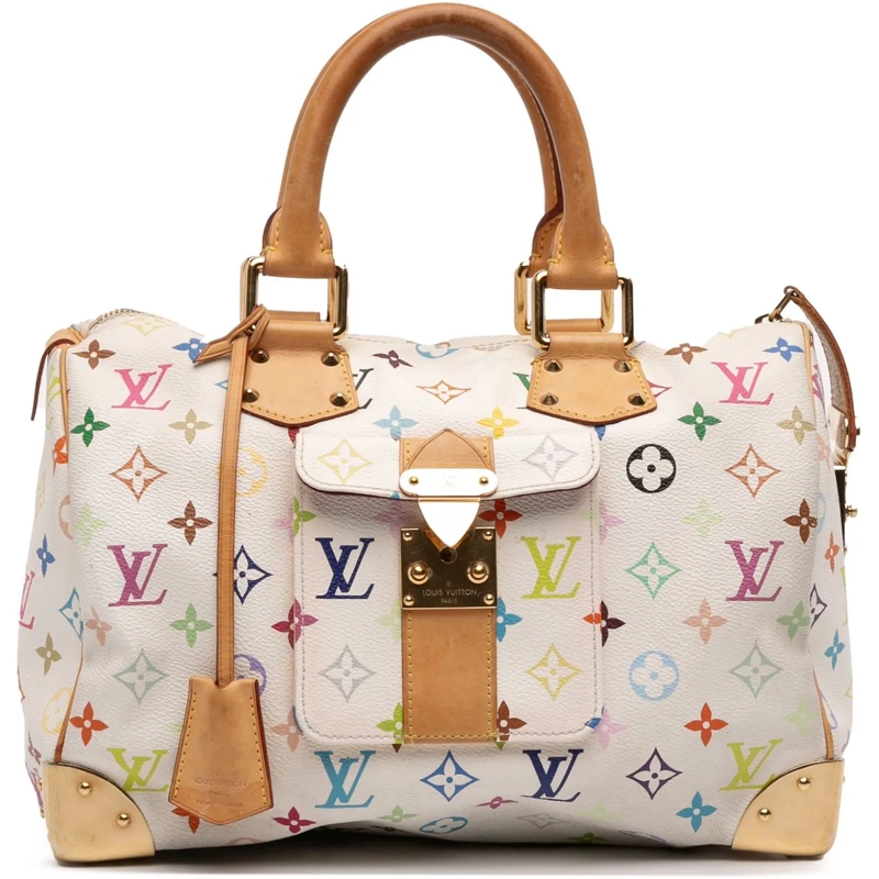 Louis Vuitton Tote Monogram Multicolore Speedy 30 weiß