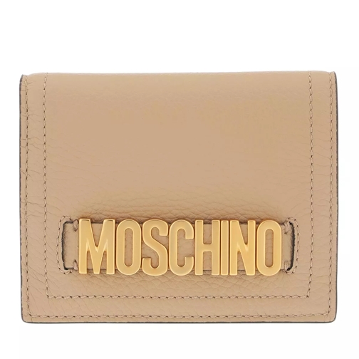 Moschino Portafoglio Beige Bi-Fold Wallet