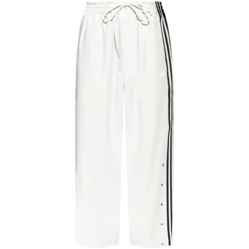 Y-3 Gray Uniform Track Pants White Pantalon de jogging