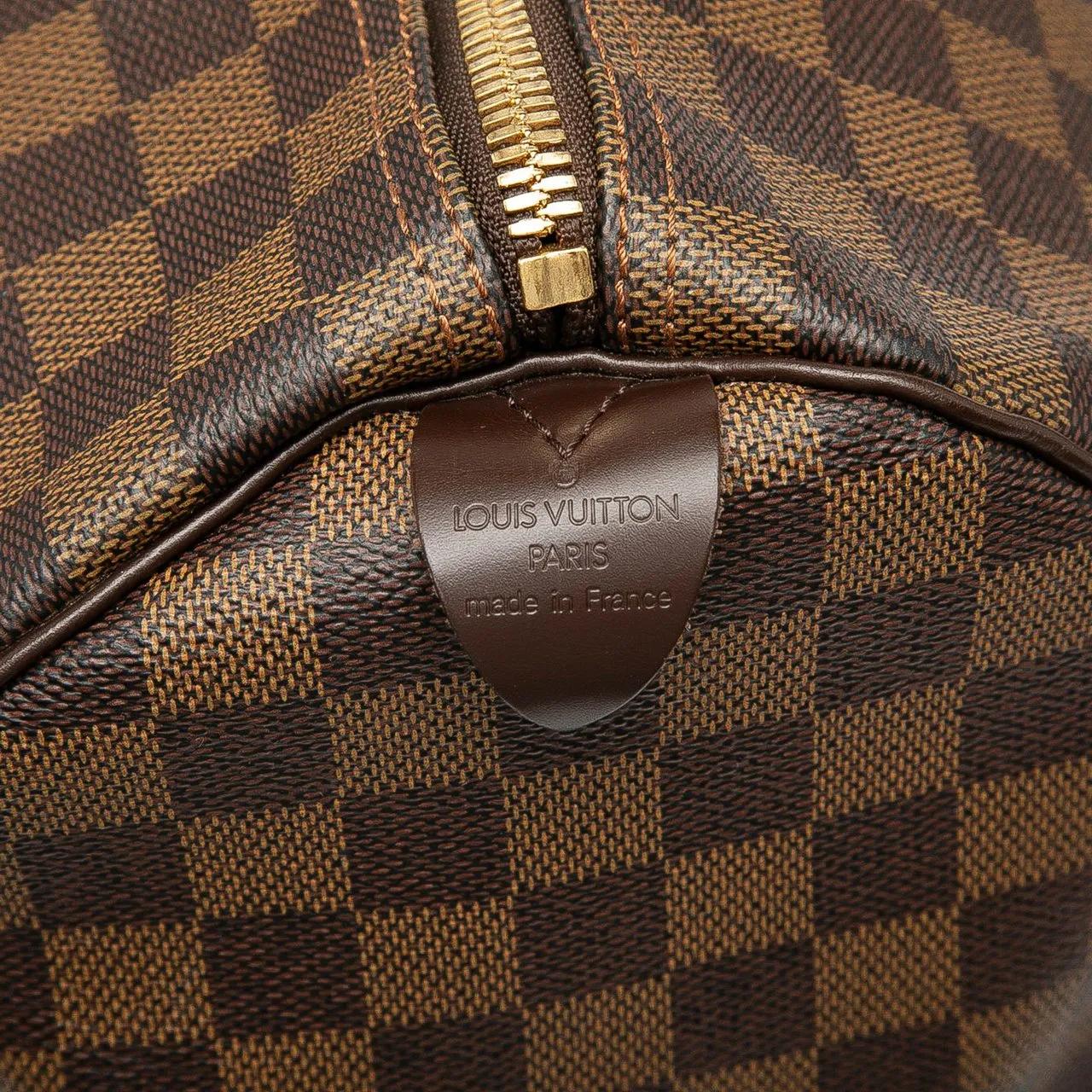 Thumbnail - Louis Vuitton Weekender - Damier Ebene Keepall 50 - Gr. unisize - in Braun - für Damen