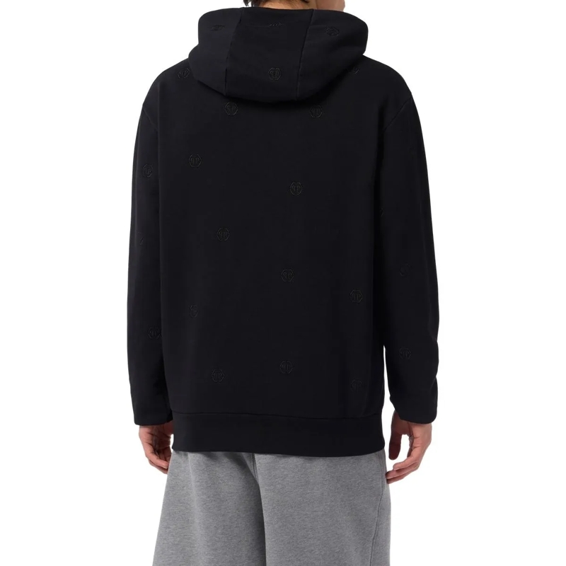 Philipp Plein Sweatshirt Embroidered Hoodie Sweatshirt Monogram Monogram schwarz(Image 5)