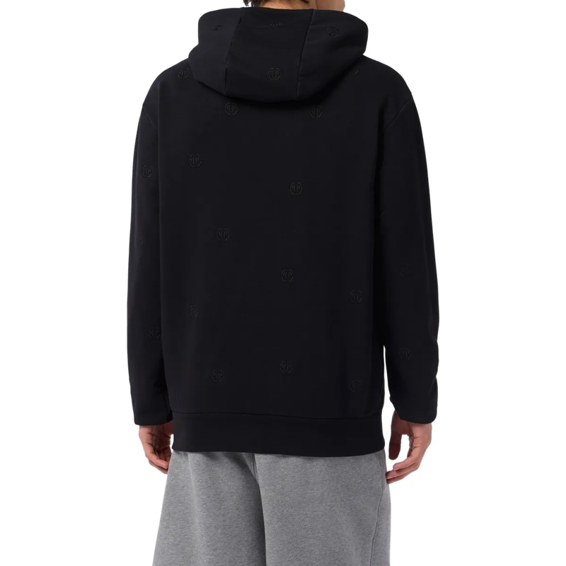 Philipp Plein Top Embroidered Hoodie Sweatshirt Monogram Monogram schwarz(Image 2)
