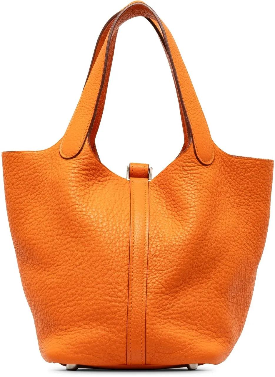 Hermès Totes & shoppers Clemence Picotin Lock 18 in oranje