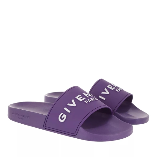 Givenchy Logo Flat Slipper Purple Slide