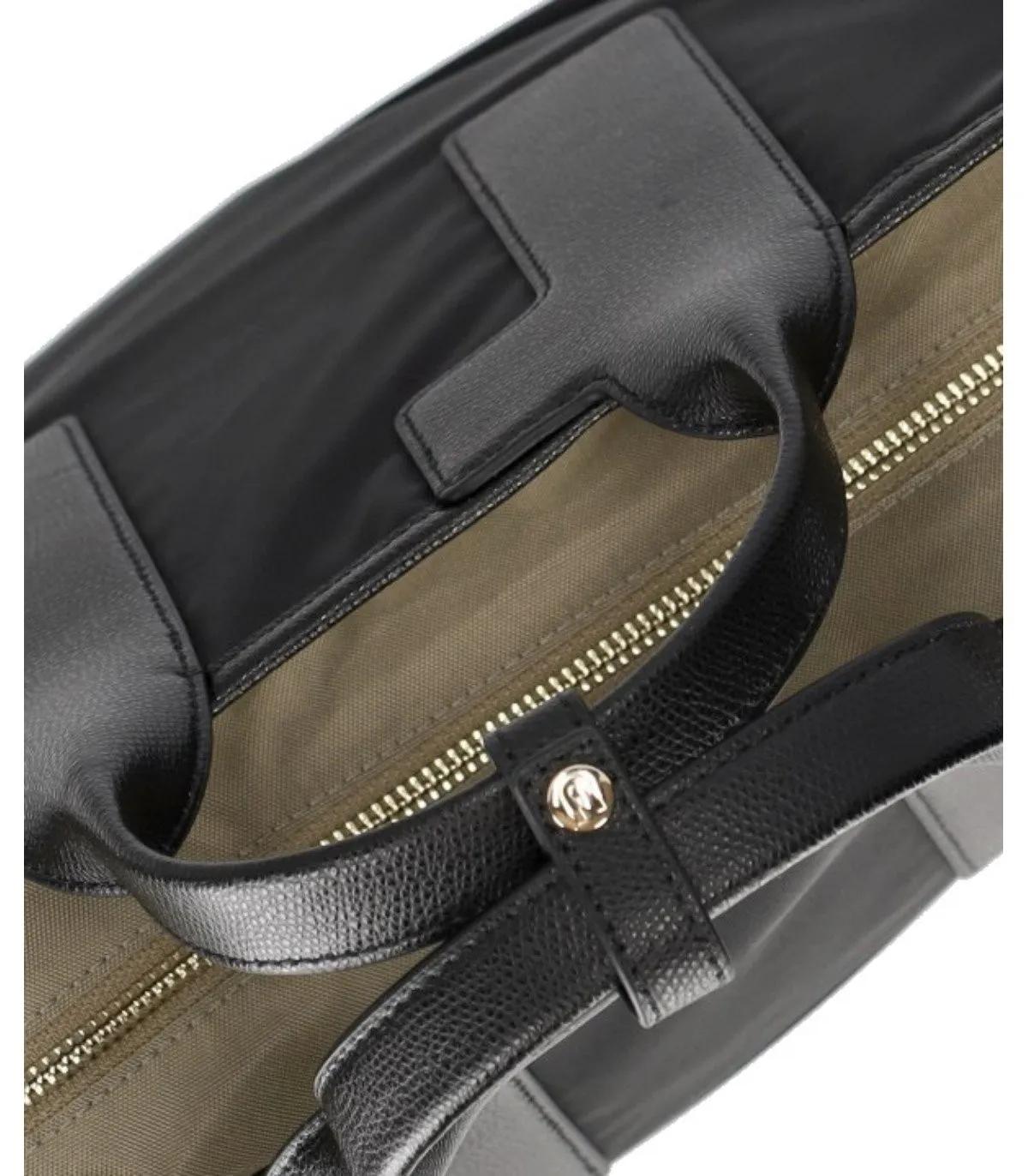 Furla Nylon Tote met leren details Black Dames