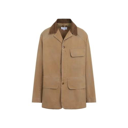 Maison Margiela Übergangsjacke Ochre Brown Cotton Sports Jacket Brown