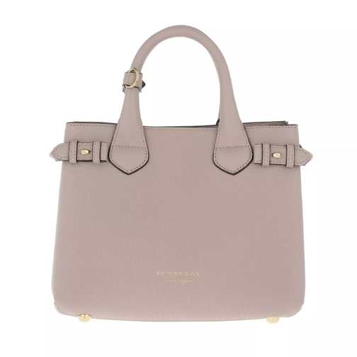 Burberry House Check Derby Leather Small Banner Tote Pale Orchid Rymlig shoppingväska
