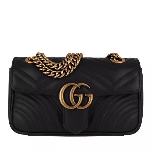 Gucci GG Marmont Metalassé Mini Bag Nero Crossbody Bag