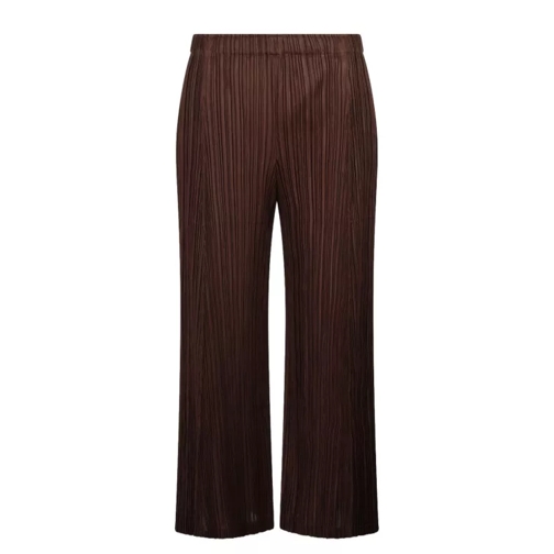 ISSEY MIYAKE PLEATS PLEASE Thicker Bottoms Trousers Brown 