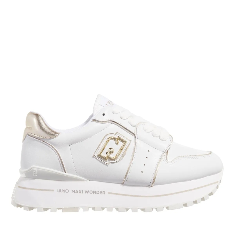 LIU JO Low-Top-Sneaker Liu Jo Maxi Wonder 73 Calf Leather/Laminat White/Light Gold